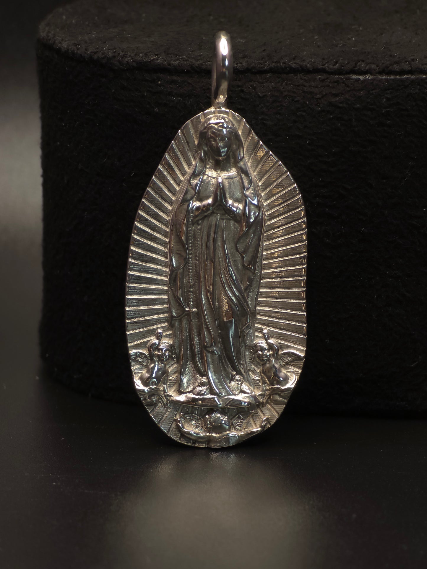 The Religious Collection: Virgin of Guadalupe Pendant - Sterling Silver