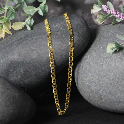 3.2mm 10k Yellow Gold Mariner Link Chain