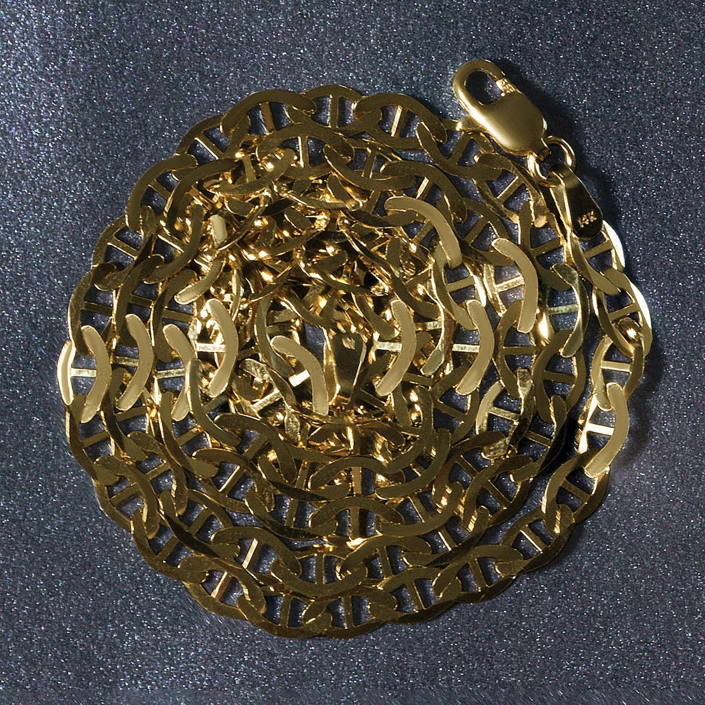 4.5mm 14k Yellow Gold Mariner Link Chain