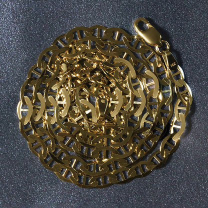 4.5mm 14k Yellow Gold Mariner Link Chain