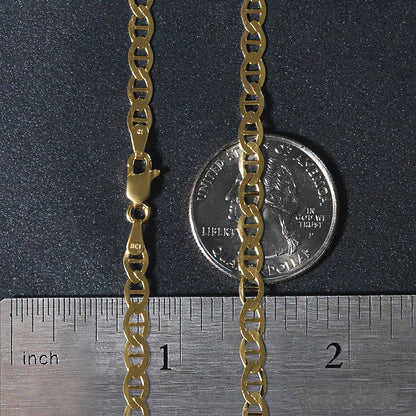 4.5mm 14k Yellow Gold Mariner Link Chain