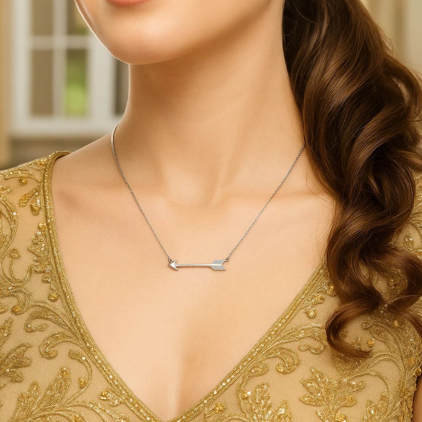 Necklace with Arrow in Sterling Silver