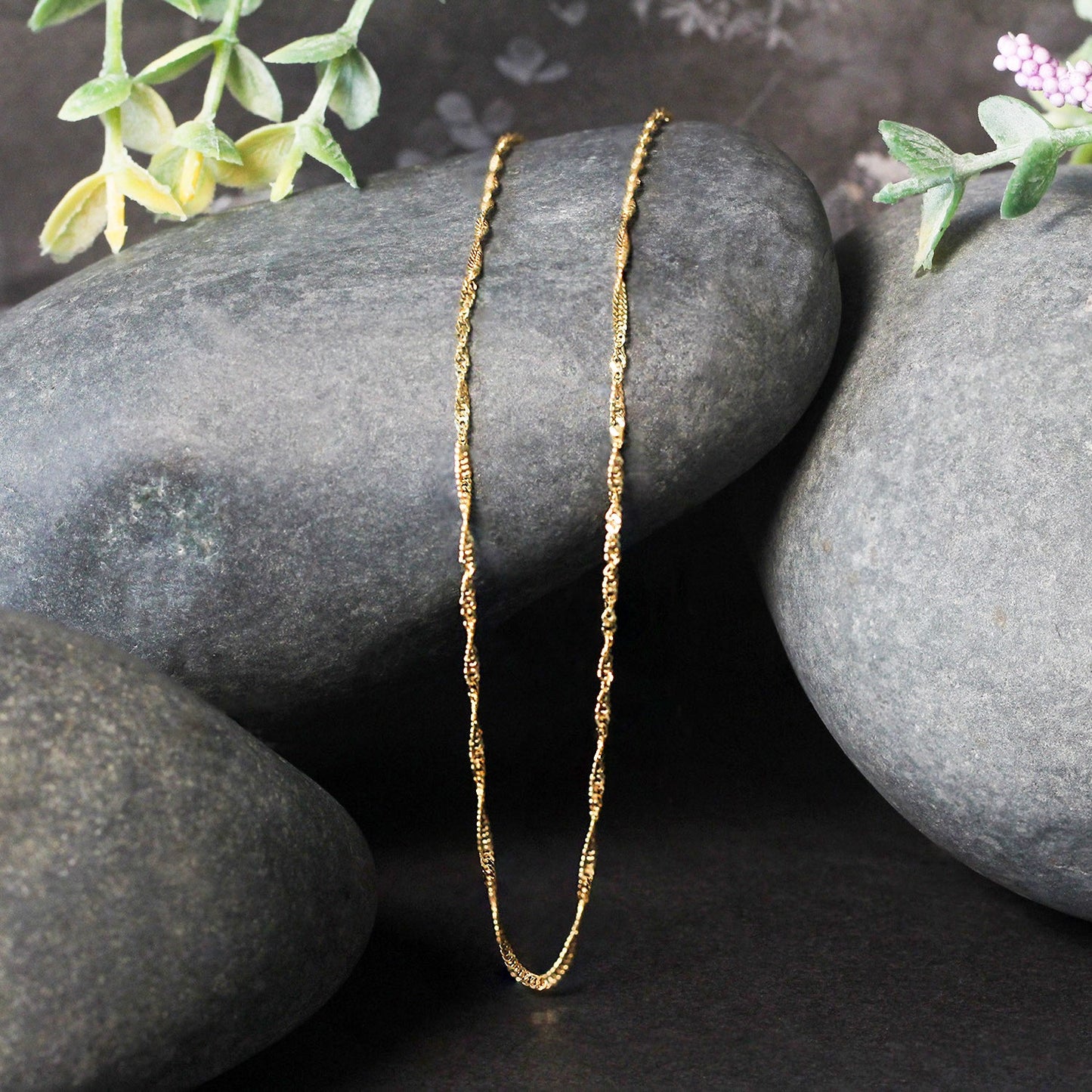 10k Yellow Gold Singapore Chain 1.5mm