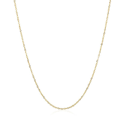 10k Yellow Gold Singapore Chain 0.8mm (0.80 mm)