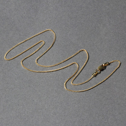 14k Yellow Gold Diamond Cut Round Wheat Chain 1.0mm