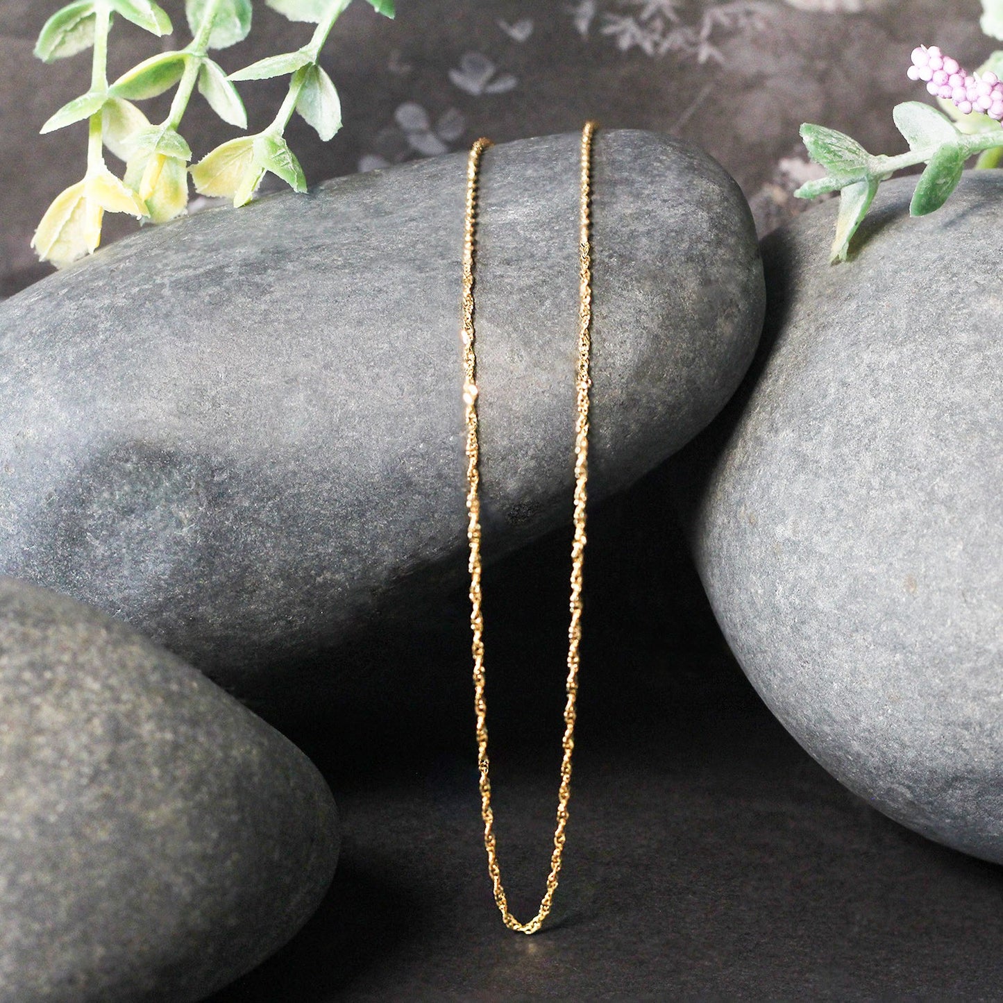 10k Yellow Gold Singapore Chain 1.0mm