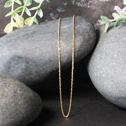10k Yellow Gold Singapore Chain 1.0mm