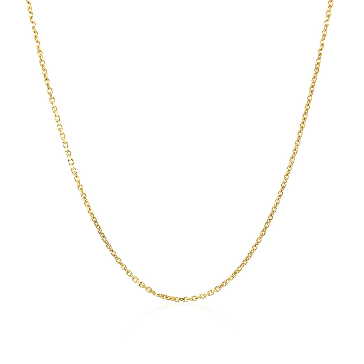 10k Yellow Gold Cable Chain 1.1mm