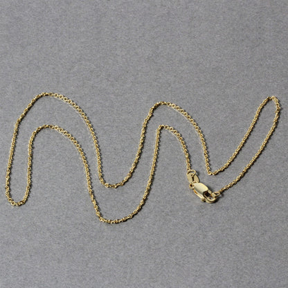 10k Yellow Gold Diamond Cut Cable Link Chain 1.1mm