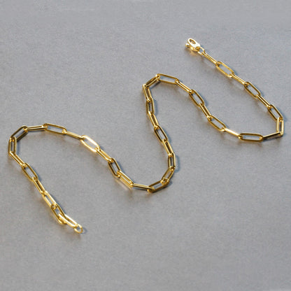 10K Yellow Gold Lite Paperclip Chain (4.2mm)