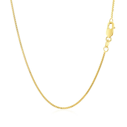 10k Yellow Gold Classic Box Chain 0.8mm