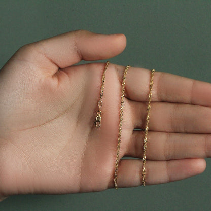 10k Yellow Gold Singapore Chain 1.8mm