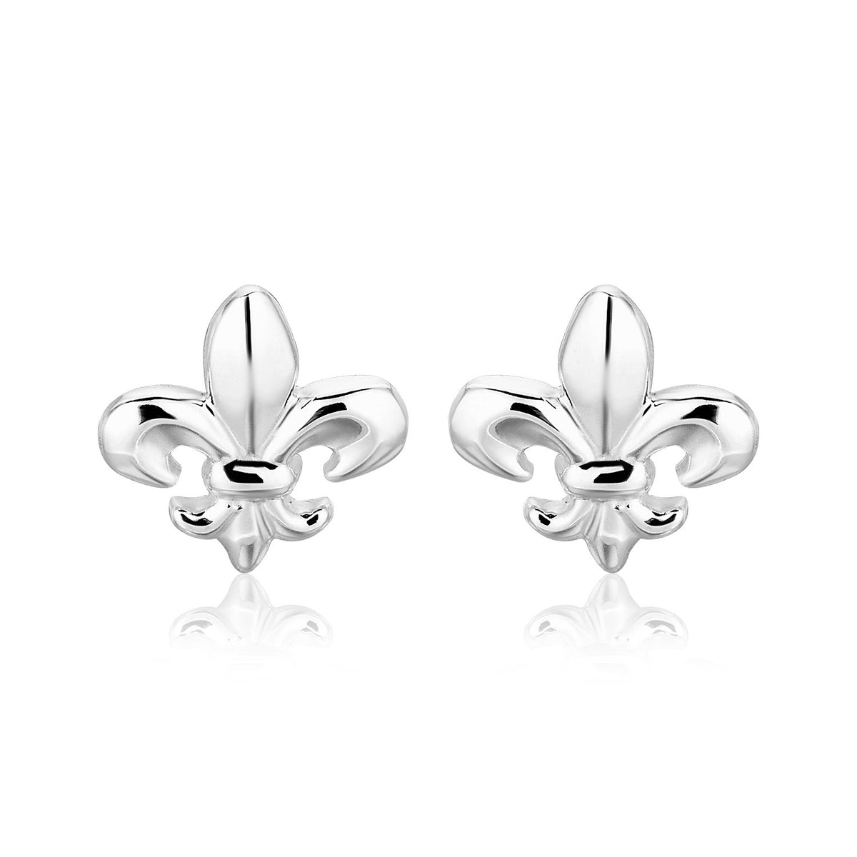 Sterling Silver Fluer De Lis Earrings