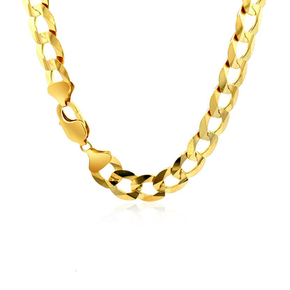 Solid Curb Chain in 14k Yellow Gold (12.18mm)