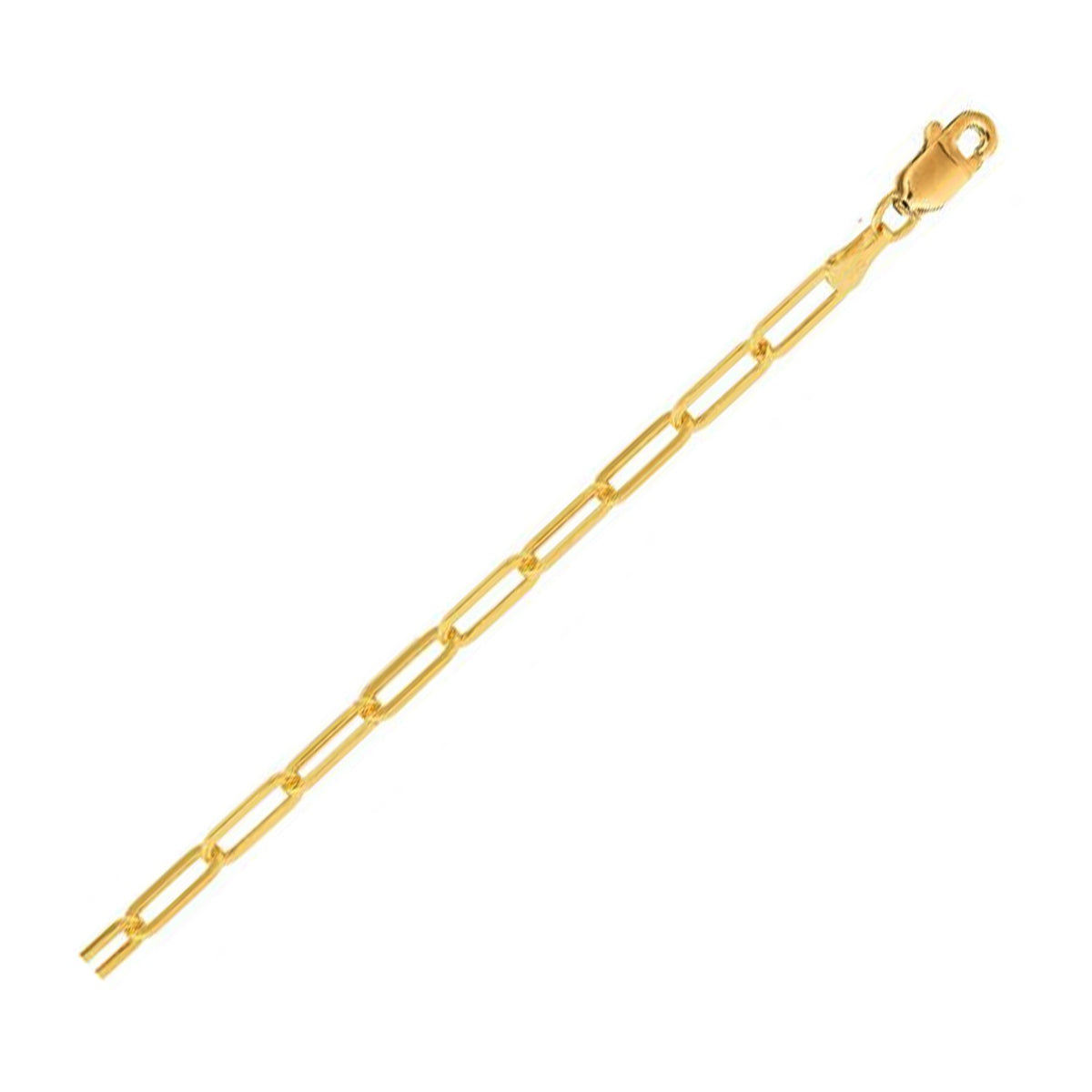 14K Yellow Gold Lite Paperclip Anklet (3.2mm)