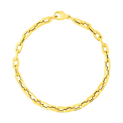 14k Yellow Gold 7 1/2 inch Paperclip Chain Bracelet (4.20 mm)