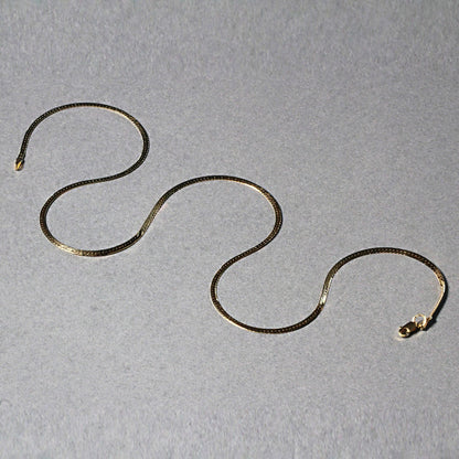 1.5mm 14k Yellow Gold Super Flex Herringbone Chain