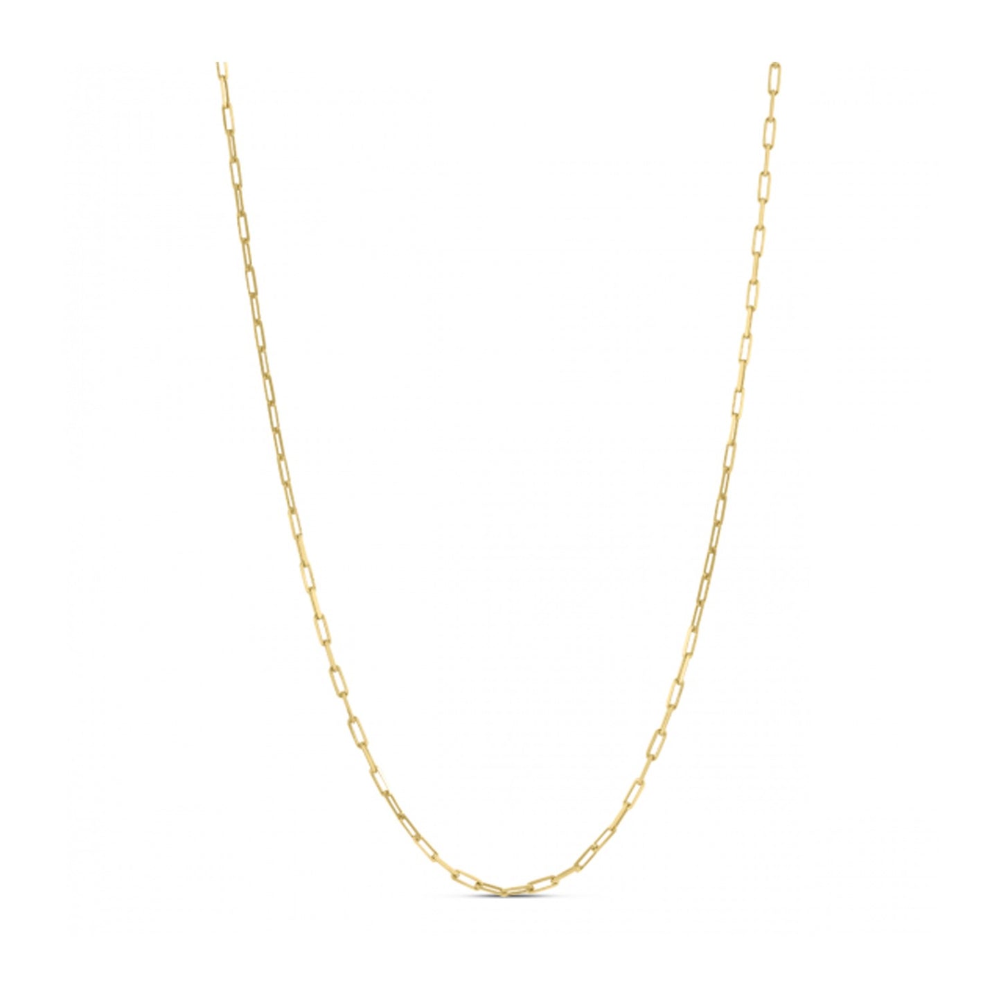 Sterling Silver Gold Plated Paperclip Chain (1.8 mm)