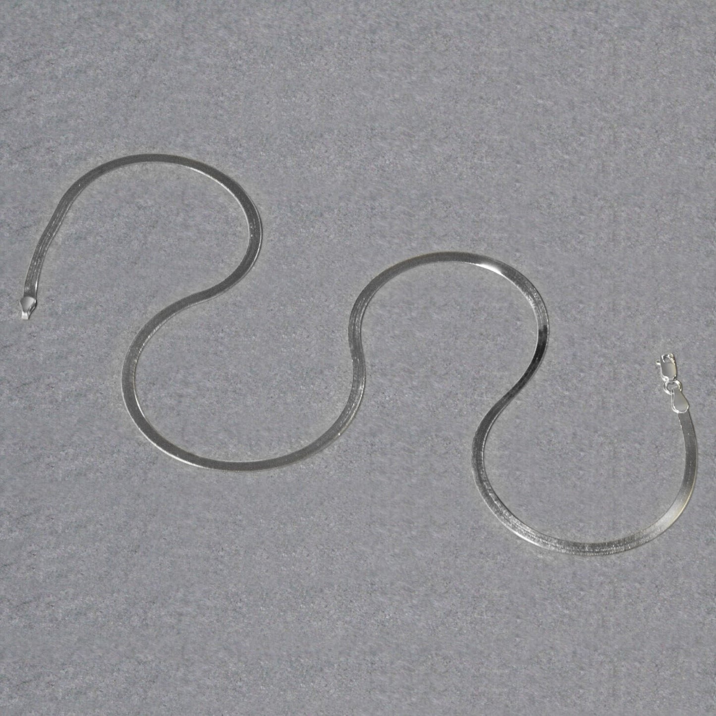 Sterling Silver Rhodium Plated Herringbone Chain (3.30 mm)