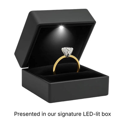 1 Carat Princess Lab Grown IGI G/VS1 Diamond Solitaire Ring in 14K Yellow Gold