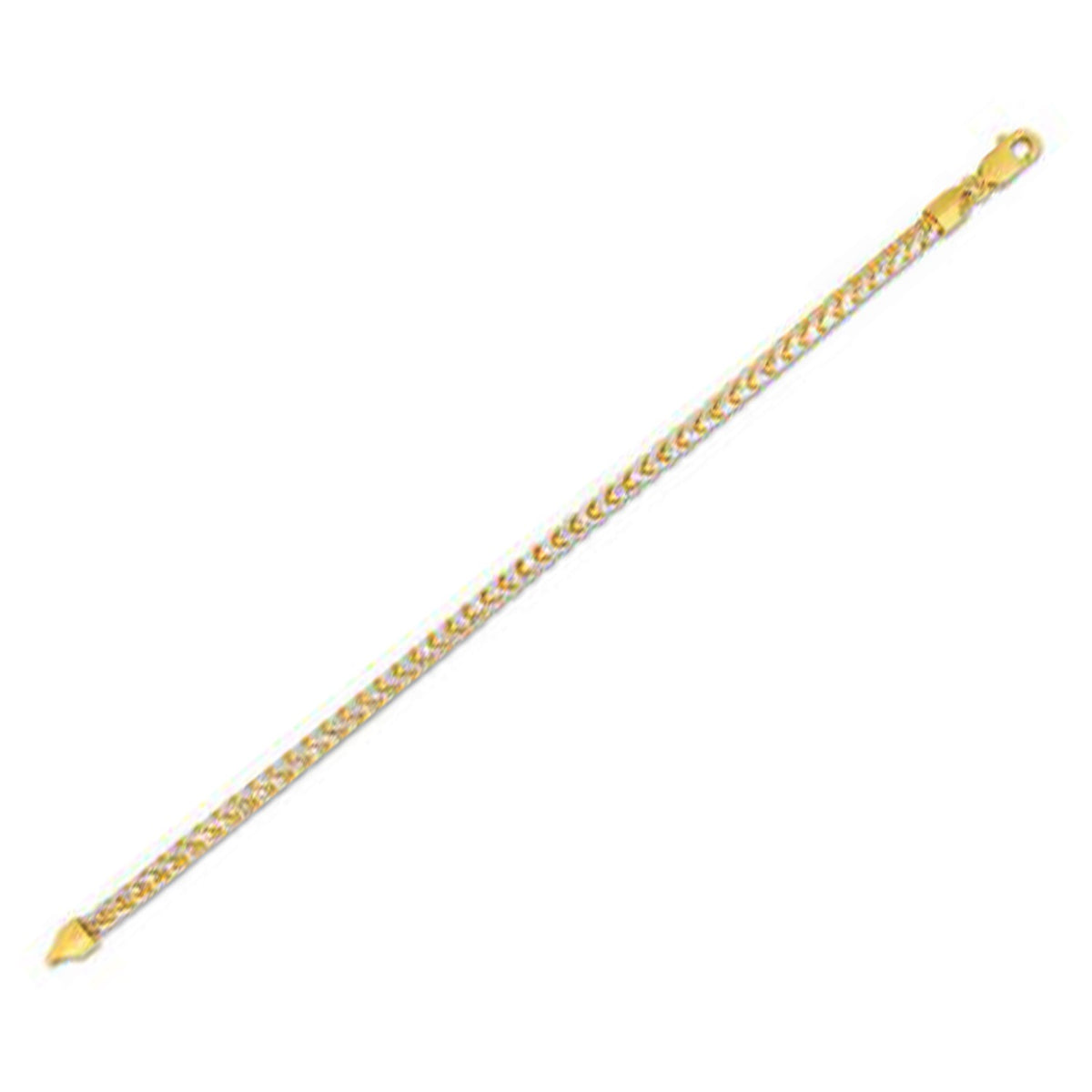 4.0mm 14k Yellow Gold Round Pave Franco Chain