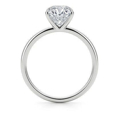 5 Carat Emerald Lab Grown IGI G/VS1 Diamond Solitaire Ring in 10K White Gold