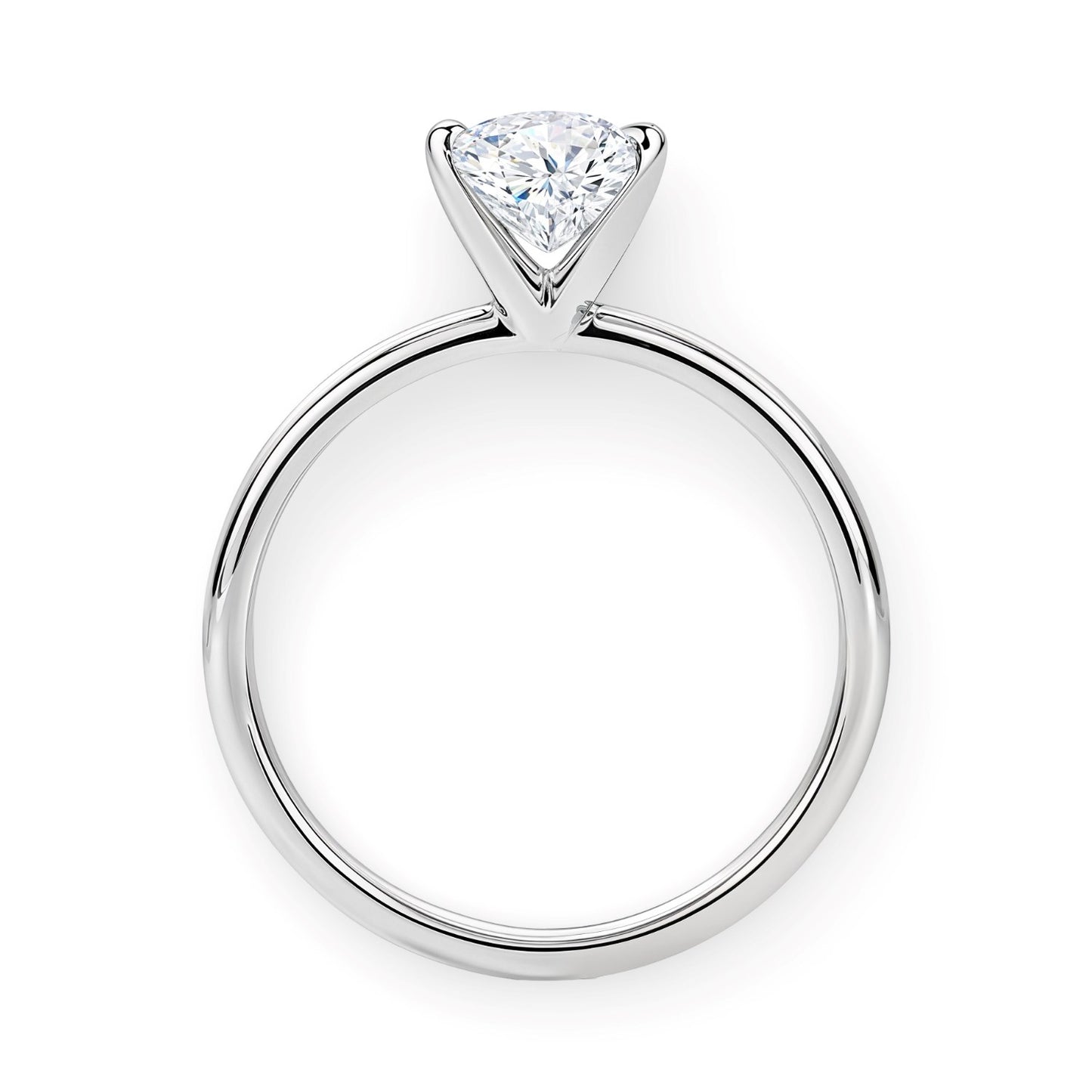 1.50Ct Princess Lab Grown IGI G/VS1 Diamond Ring in 14K White Gold