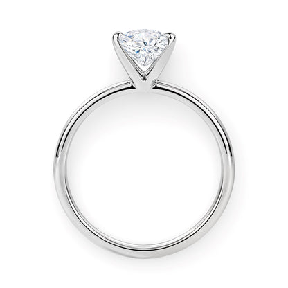 1.50Ct Princess Lab Grown IGI G/VS1 Diamond Ring in 14K White Gold