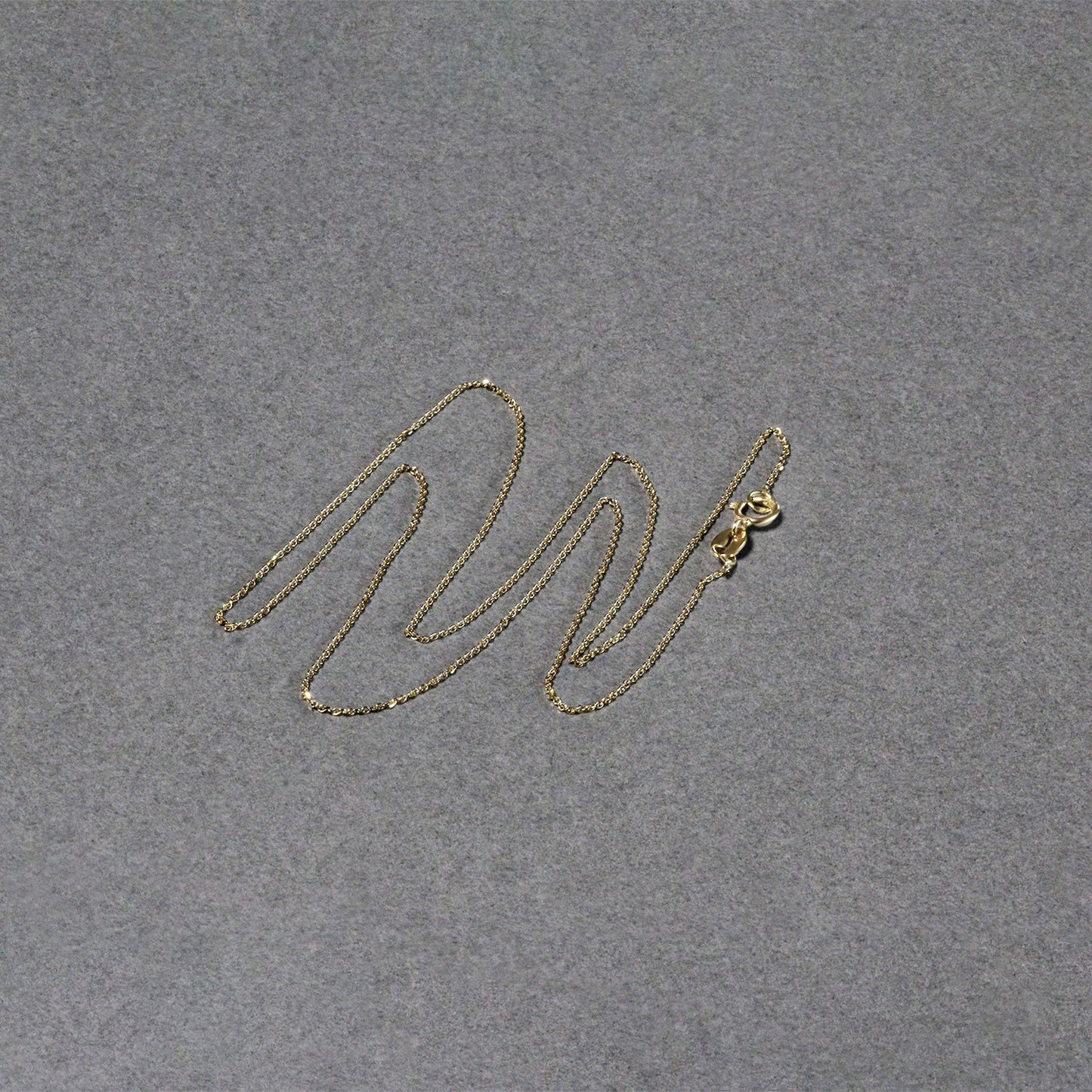 14k Yellow Gold Diamond Cut Cable Link Chain 0.7mm