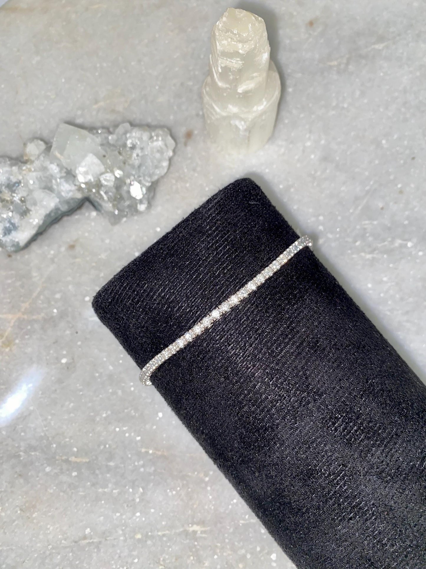 14k White Gold Diamond Tennis Bracelet