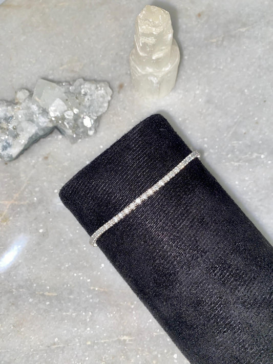 14k White Gold Diamond Tennis Bracelet