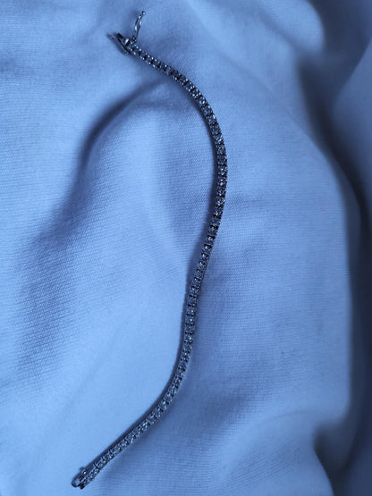 14k White Gold Diamond Tennis Bracelet