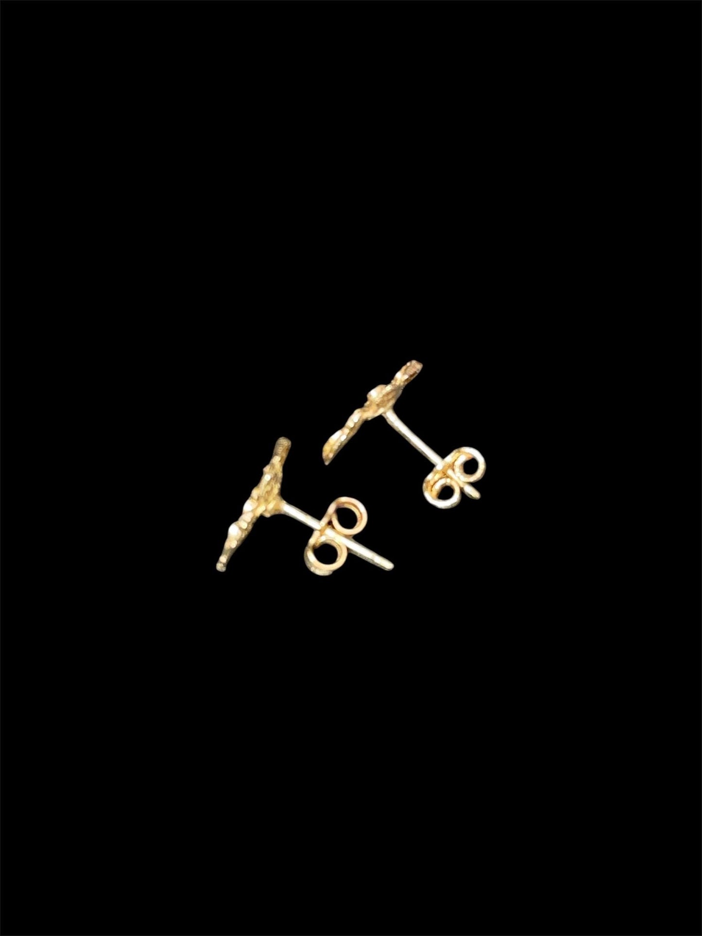 Gold 10K Nugget Earrings