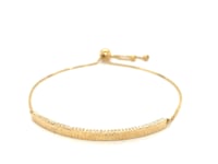 14k Yellow Gold Chain Bar Lariat Style Bracelet