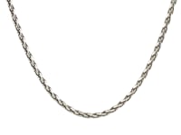 Sterling Silver Rhodium Plated Wheat Chain (2.20 mm)