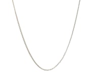 10k White Gold Adjustable Wheat Chain 1.0mm