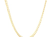3.6 mm 14k Two Tone Gold Pave Curb Chain