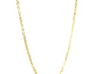18k Yellow Gold Diamond Cut Cable Link Chain (1.50 mm)