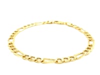5.4mm 14k Yellow Gold Lite Figaro Bracelet