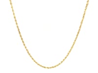 10k Yellow Gold Solid Diamond Cut Rope Chain 1.4mm