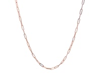 14k Rose Gold Adjustable Paperclip Chain 1.5mm