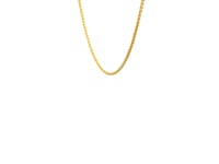14k Yellow Gold Diamond Cut Round Wheat Chain 1.1mm