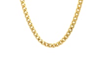 4.6mm 14k Yellow Solid Gold Diamond Cut Round Franco Chain