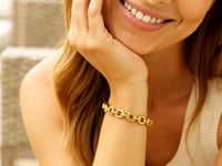 14k Yellow Gold Polished Oval Link Bracelet (6.20 mm)