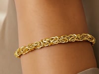 14k Yellow Gold Byzantine Link Shiny Bracelet (6.00 mm)