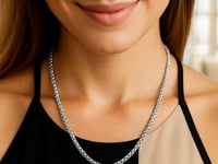 Sterling Silver Rhodium Plated Round Box Chain (4.40 mm)