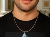 Sterling Silver Gold Plated Paperclip Chain (1.80 mm)