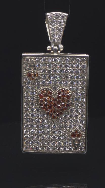 The High Stakes Collection: Ace of Hearts Pendant — Sterling Silver