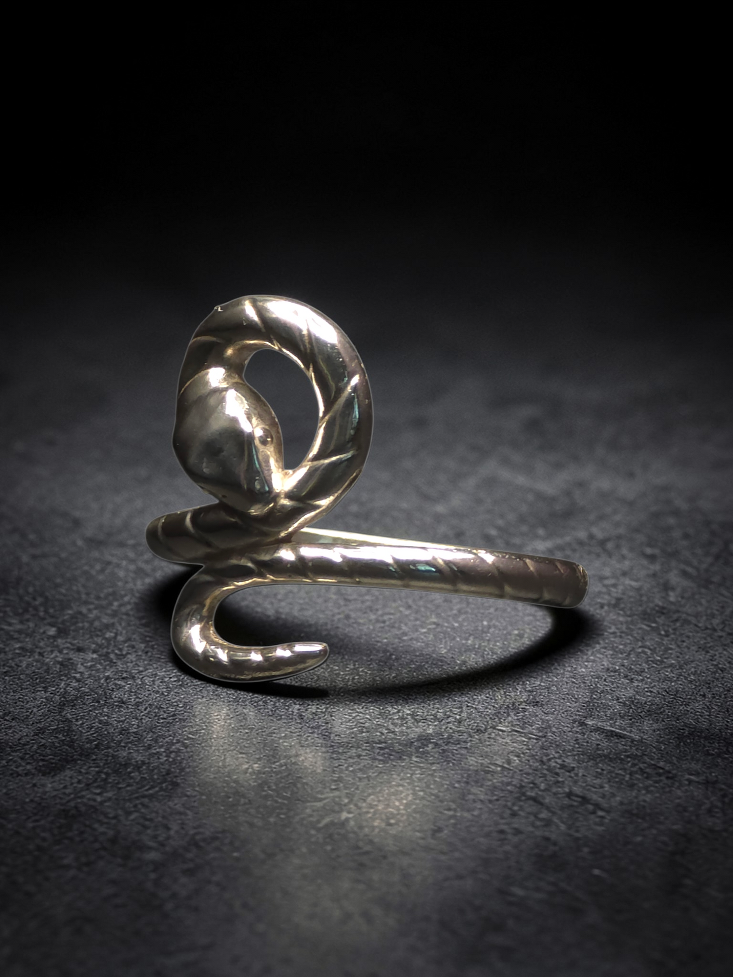 The Aura Collection: Serpent Ring — Sterling Silver