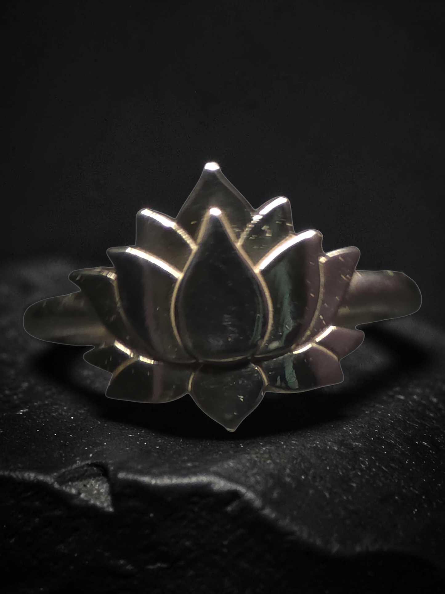 The Aura Collection: Lotus Flower Ring — Sterling Silver
